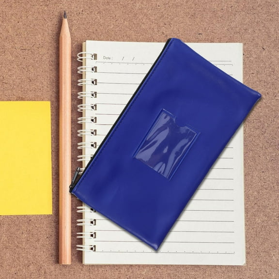 DINHEAROM Secure Closure Money Pouch with Zipper for Men Blue 2Pcs 11.0x6.3x0.4In