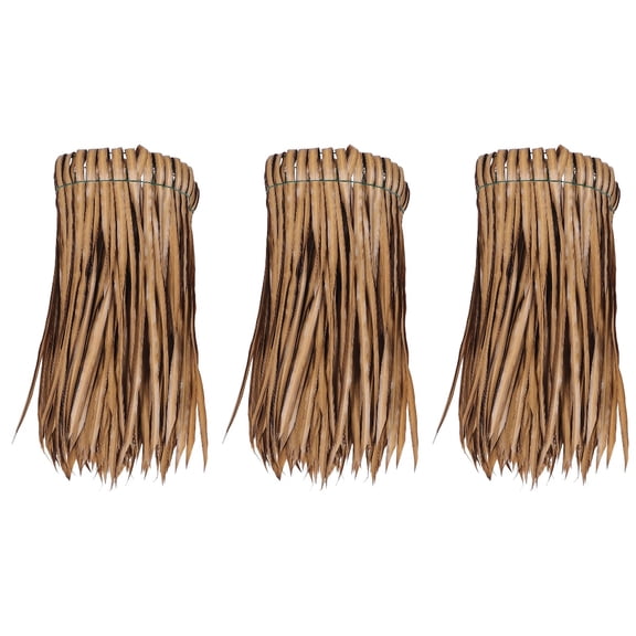 MLINS  3 PCS Thatch Tile Blinds Window Shutters Banquet Light Brown