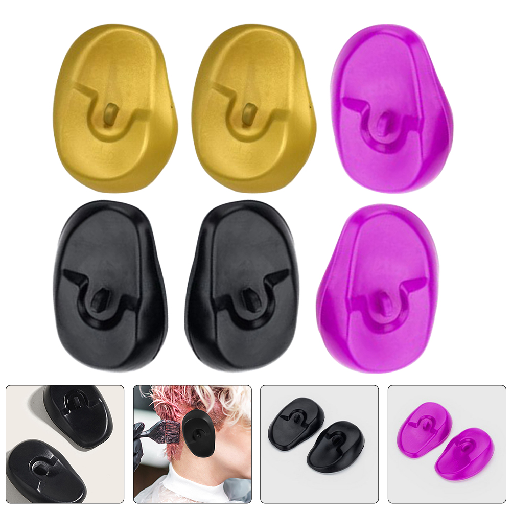 MLINS 3 Pairs of Hair Dye Earmuffs Plastic Ear Protectors Ear Caps Hair ...