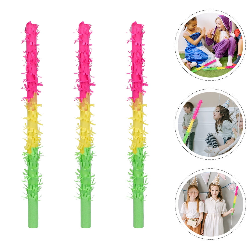 MLINS 3 Pcs Birthday Party Supplies Pinata Sticks Kids Piata Friends Baby Boy