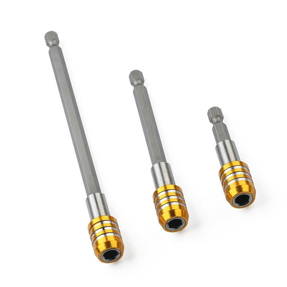 MLINS 3 Pcs Bit Extensions 1/4 Shanks Quick Release Heavy Duty Screwdriver Extension Bit Holder 60mm 100mm 150mm