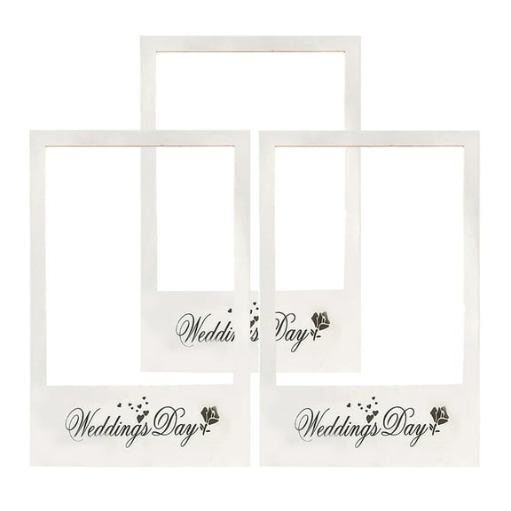 MLINS 3-Piece White Photo Frame Set for Couples, Brides, and - Decorative Booth Picture Frames