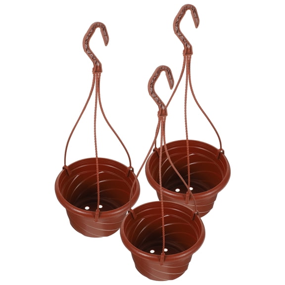 MLINS  3 Pcs Chlorophytum Pot Hanging Planter Deck Railing Boxes Basket Plants Red