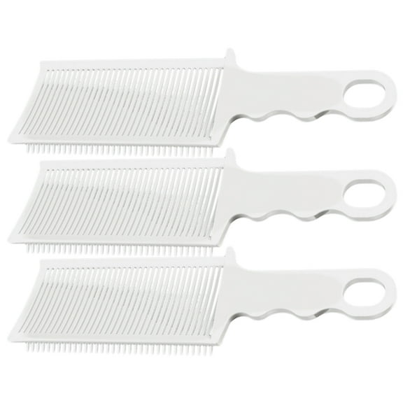 MLINS 3 Pcs Hairbrush Curved Edge Trimming Comb Men's Hair Comb Man 22.5x6.4cm White