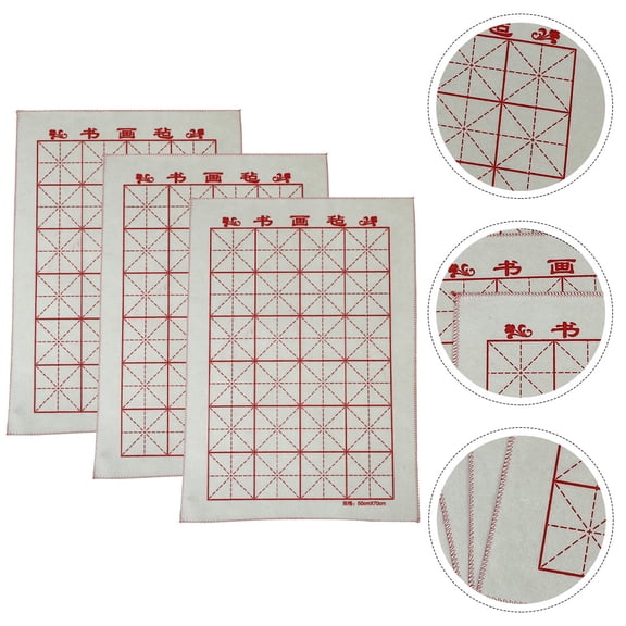 MLINS 3 Pcs Handwriting Students Calligraphy Accessory Painting Felt Desk Mat