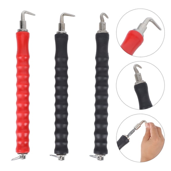 MLINS 3 Pcs Hook Fence Semi Heavy Duty Hooks Fences Black