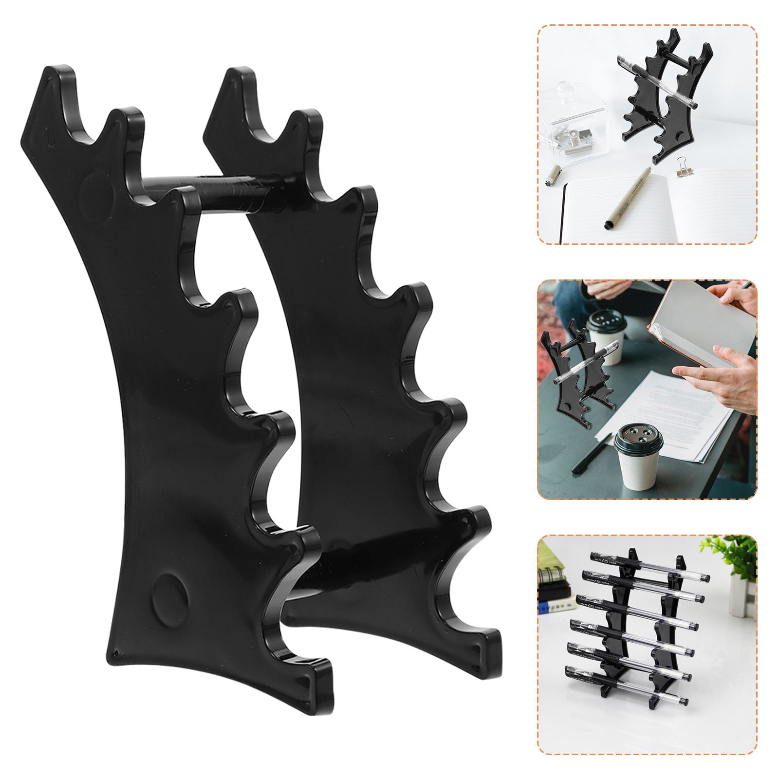 Pen Cal Rack MLINS 3 Pcs Plastic Ballpoint Pen Display Racks And Fountain Pen ...