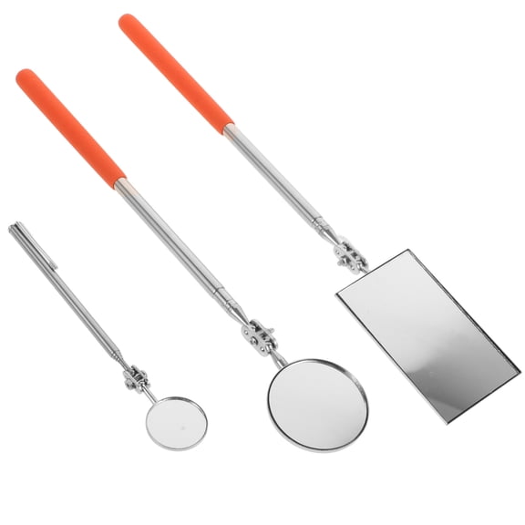 MLINS 3 Pcs Rotating Mirror Telescopic Detection Tool Nut Retrieval