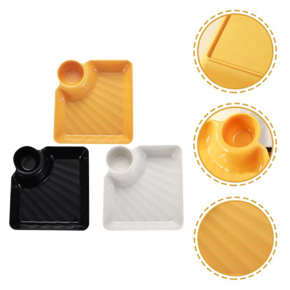 MLINS  3 Pcs Snack Serving Tray Plate for Food Creative Restaurant Dishes