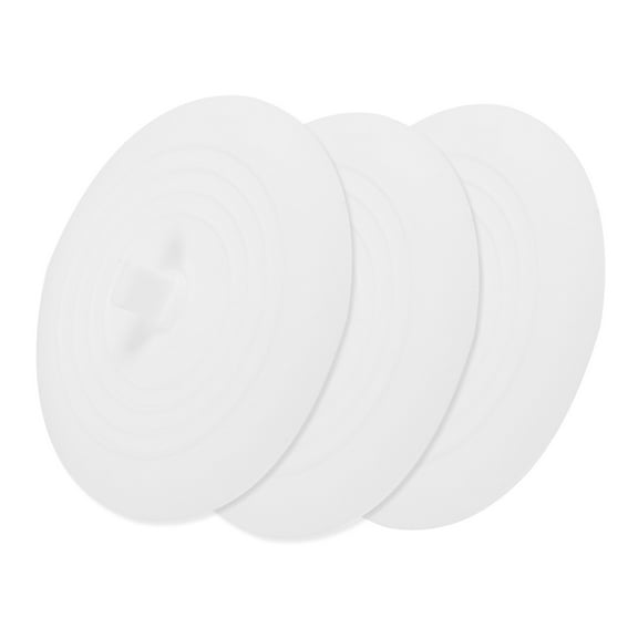 MLINS 3 Pcs Tub Overflow Drain Cover Washbasin Stopper Plug Bath Bathroom Sink White