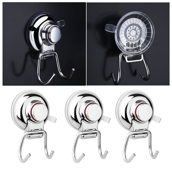 MLINS 3 Pcs Vacuum Suction Cup Hook Super Strong Hooks 12.00X6.50X4.50CM