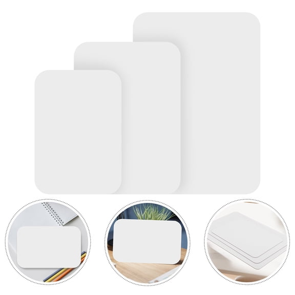 MLINS 3-Piece Whiteboard Set for Desk Use - Magnetic Dry Erase Boards for Office, School, Shopping Lists, and Writing