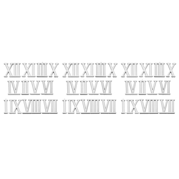 MLINS 3 Sets Roman Numerals Clock Kit 3 cm Digital Clock Numbers with Clock Hands Replacement Parts for Home Wall Art Decor