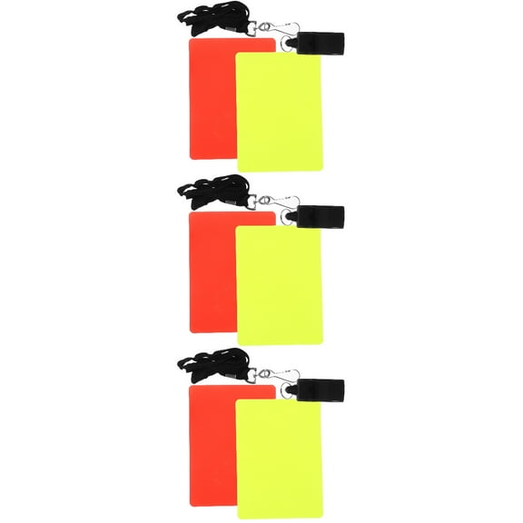 YUYUETIME Professional Referee Cards Multi-Function Soccer Cards Assorted Color PVC 3Sets