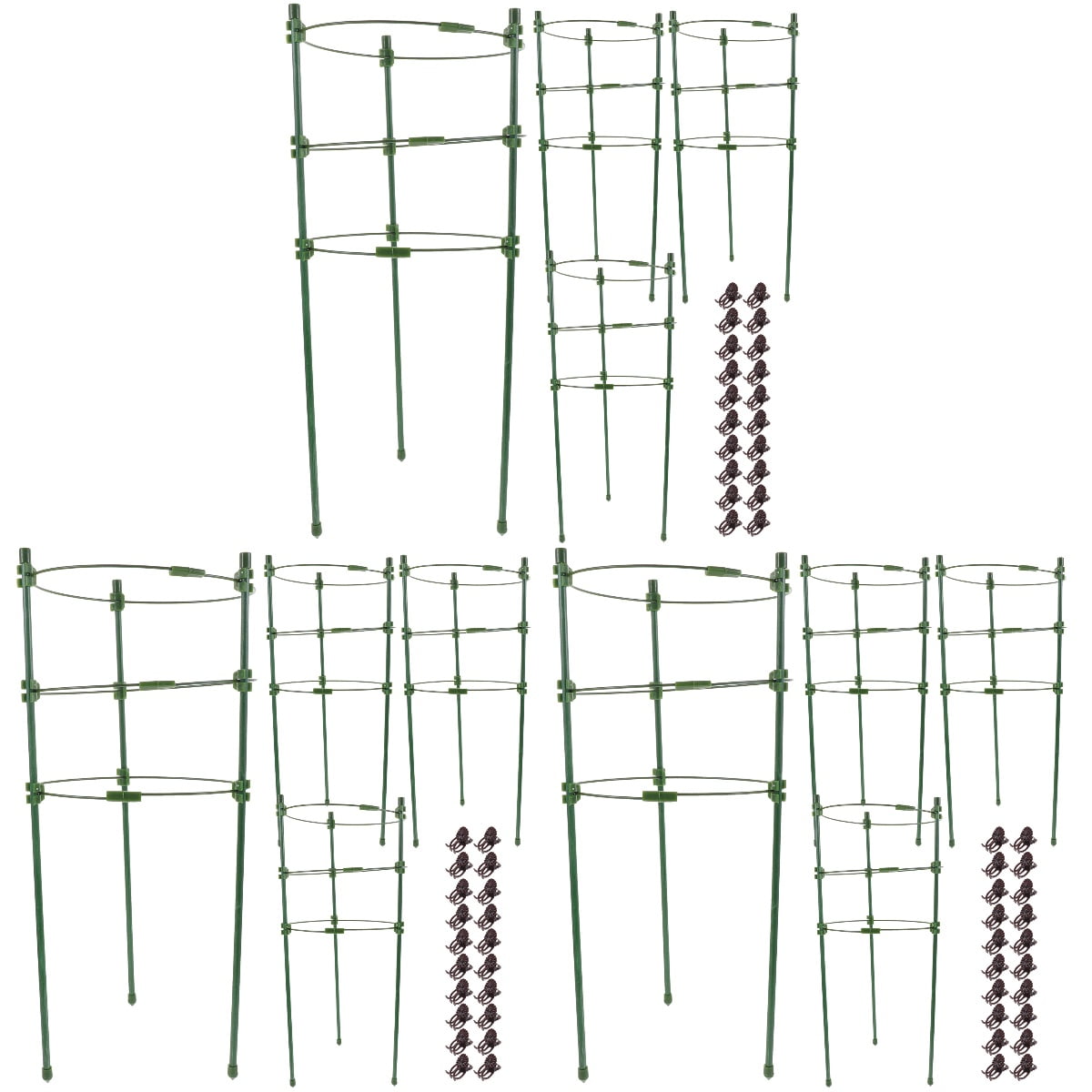 MLINS 3 Sets of Orchid Climbing Supports Garden Planting Racks Plastic ...