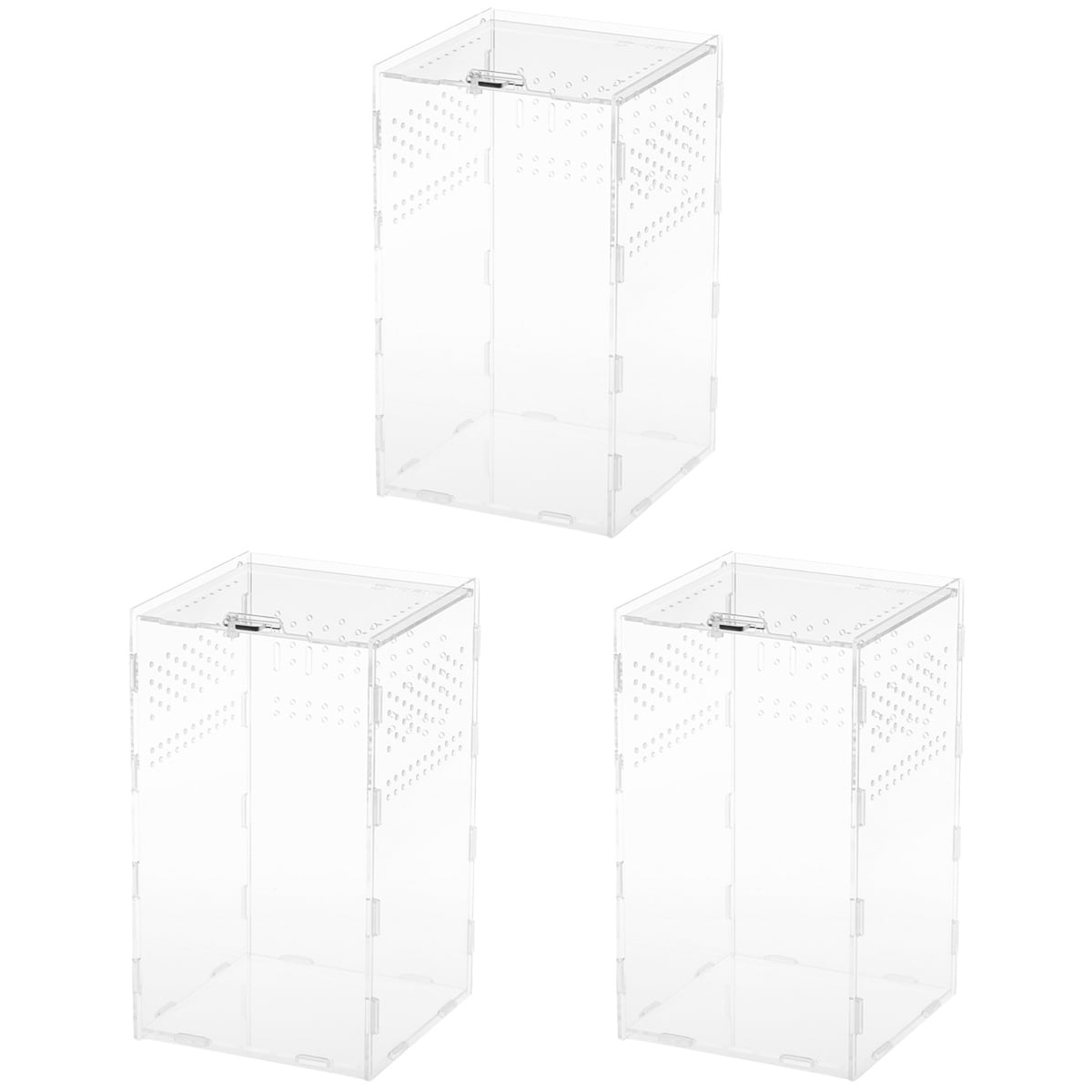 MLINS 3 Sets of Reptile Habitat Boxes Clear Cases Clear Incubators for Reptile