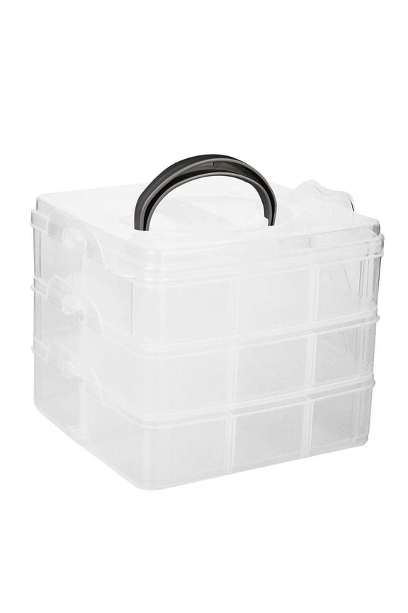 Organizer Container Box Adjustable Dividers 1 Set 5.9*5.9*5.1in