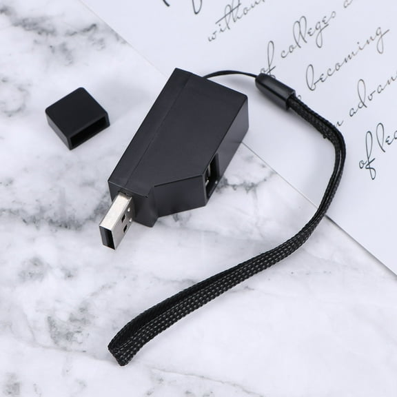 MLINS 3-port Mini USB 2.0 Multi Port USB Hub Splitter Hub Adapter For PC Computer For Portable Hard Drives (Black)