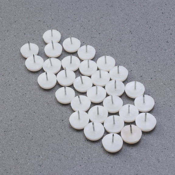 PTOOTP Decorative Furniture Tacks 30 Pieces White Upholstery Nails for Home and Office Use