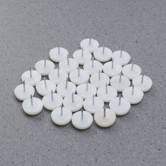 PTOOTP Decorative Furniture Tacks 30 Pieces White Upholstery Nails for Home and Office Use