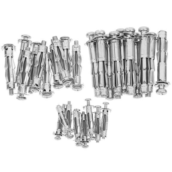MLINS 30 Pcs Drywall Anchor Hanging Masonry 7.80X1.90X1.90CM Silver