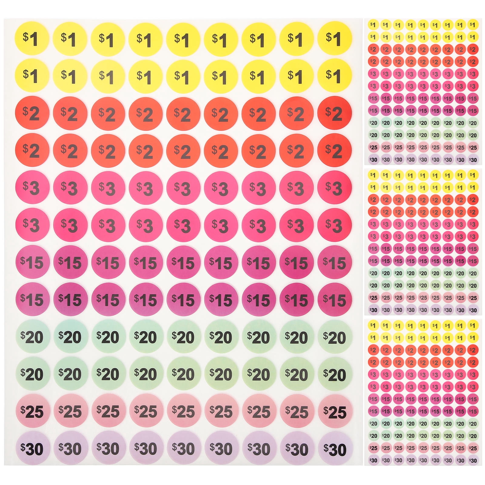 MLINS 30 Sheets Garage Sale Price Stickers Yard Sale Stickers Market