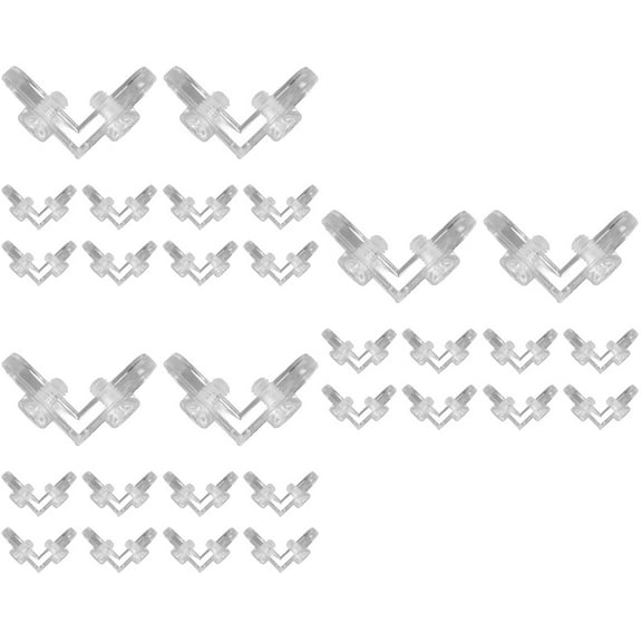 YUYUETIME Clear Acrylic Corner Brackets Durable L Shaped Support for Home 30Pcs