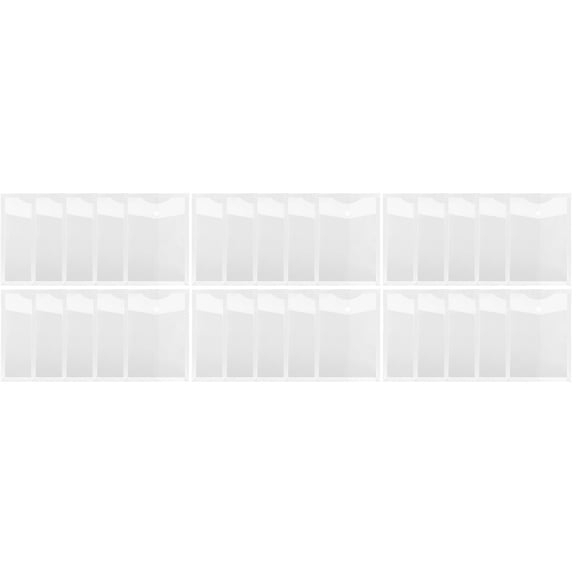 MLINS 30 pcs Document Folders Snap Button Plastic File Envelopes Reusable File Pockets File Folders