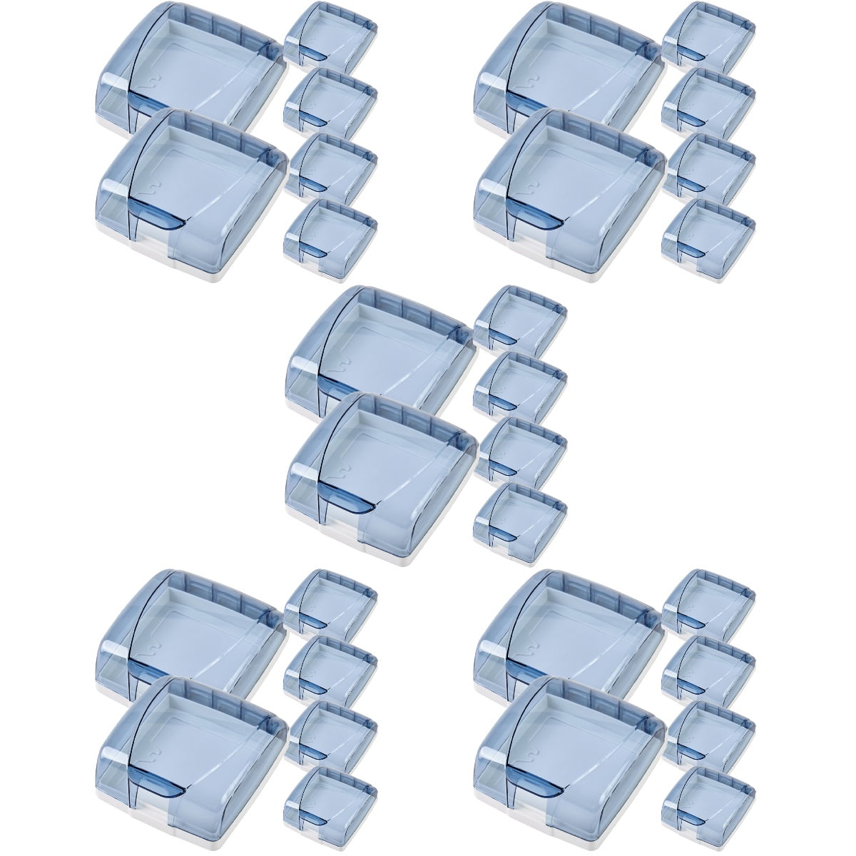MLINS 30 pcs Self-adhesive Outlet Cover Electrical Outlet Cover Single Slot Receptacle Protector