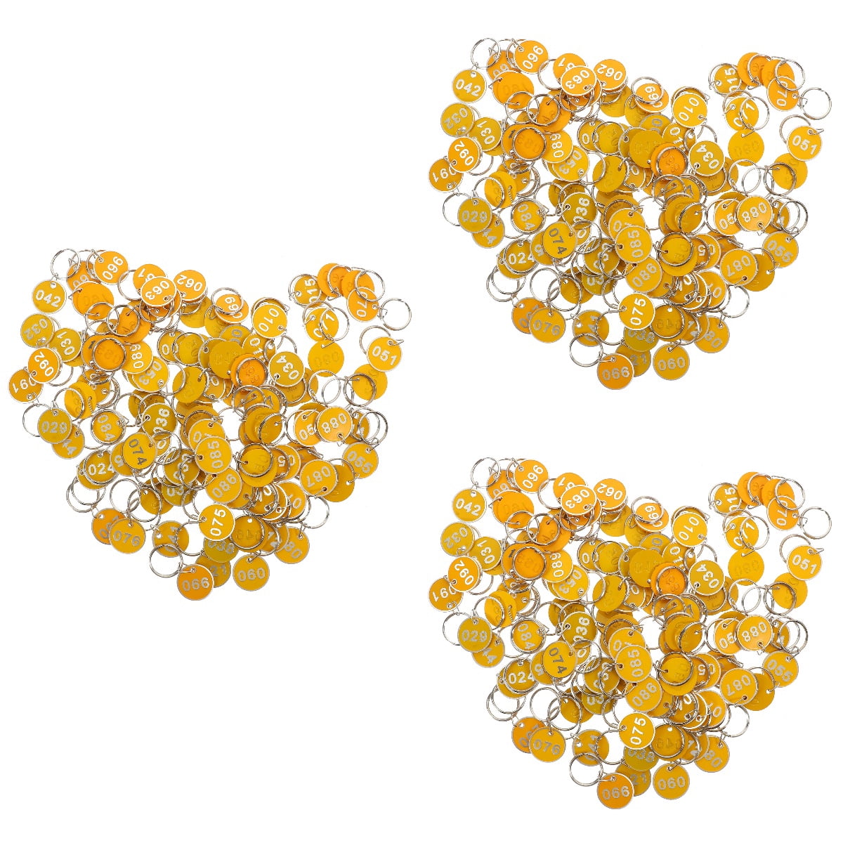 MLINS 300 Pcs  Convenient Key Tags Number from 1 to 100 Sauna Storage Number Tags