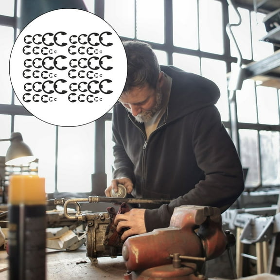 YUYUETIME E Retaining Ring Circlip Set Metal 300Pcs Assortment Set