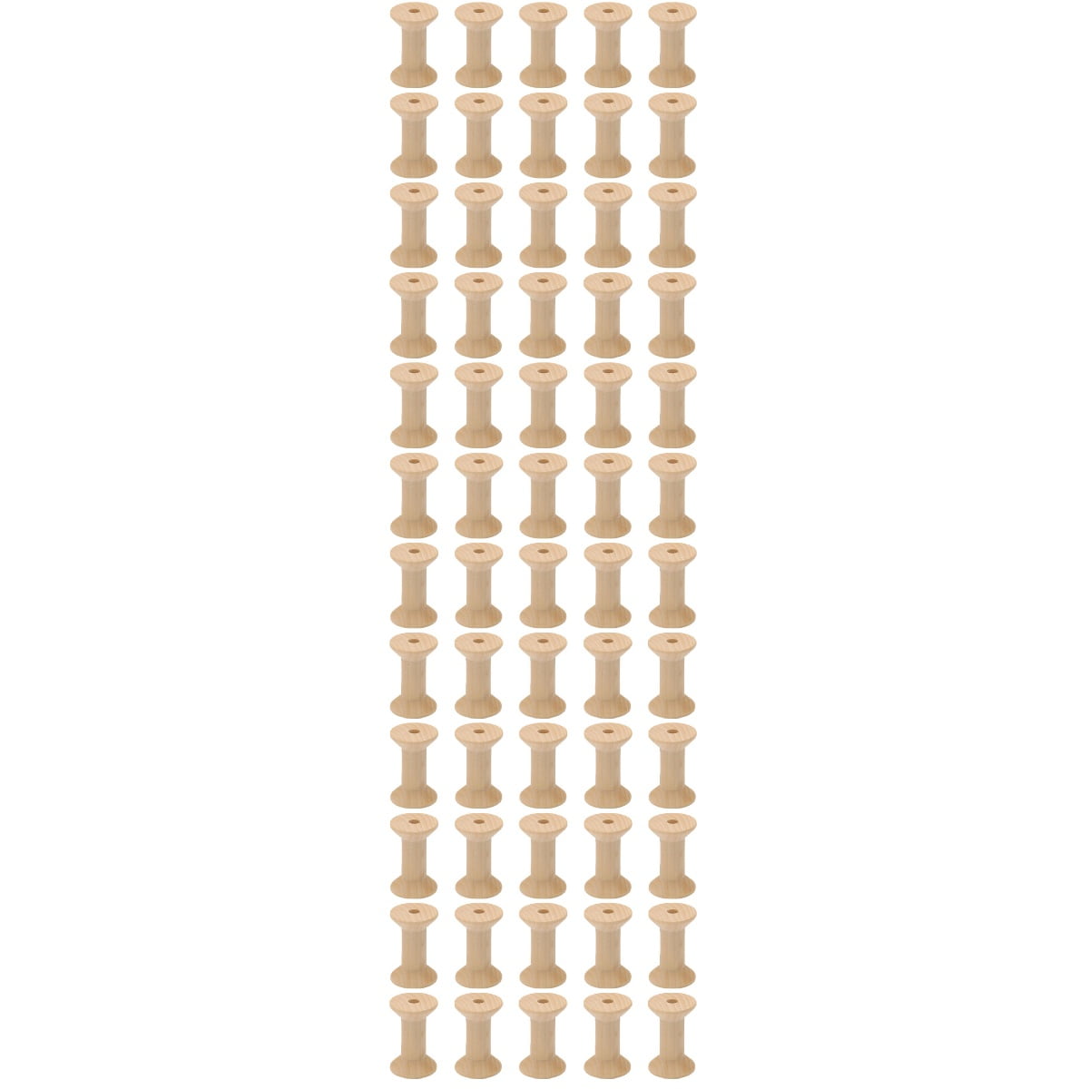 MLINS 300 Pcs Wooden Empty Thread Spool Unfinished Natural Wire Weaving ...