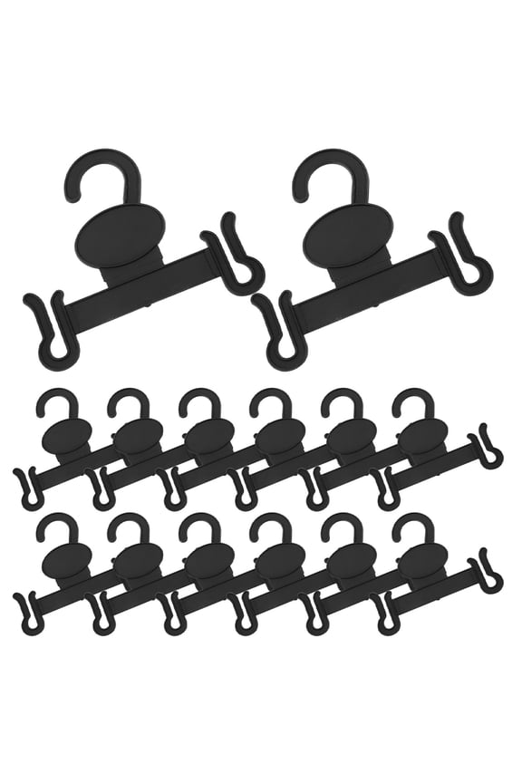 30pcs Retail Display Hanger for Slippers Plastic Shoe Hooks for Store Hanging Shoe Organizer and Drying Rack Slipper Storage Holder Black