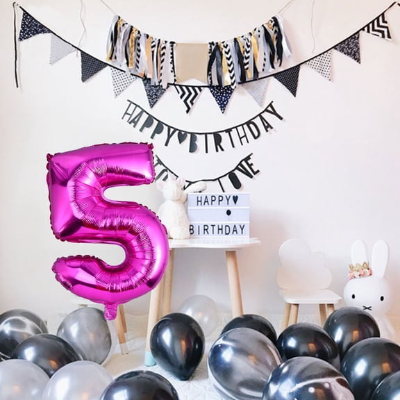 MLINS  32 Inch Party Number Balloons Helium Birthday Numbers Decorations Rosy