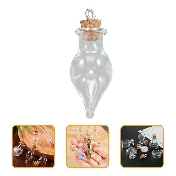 MLINS 32 Pcs Miniature Small Shot Bottles with Lids Drift Cork Stopper