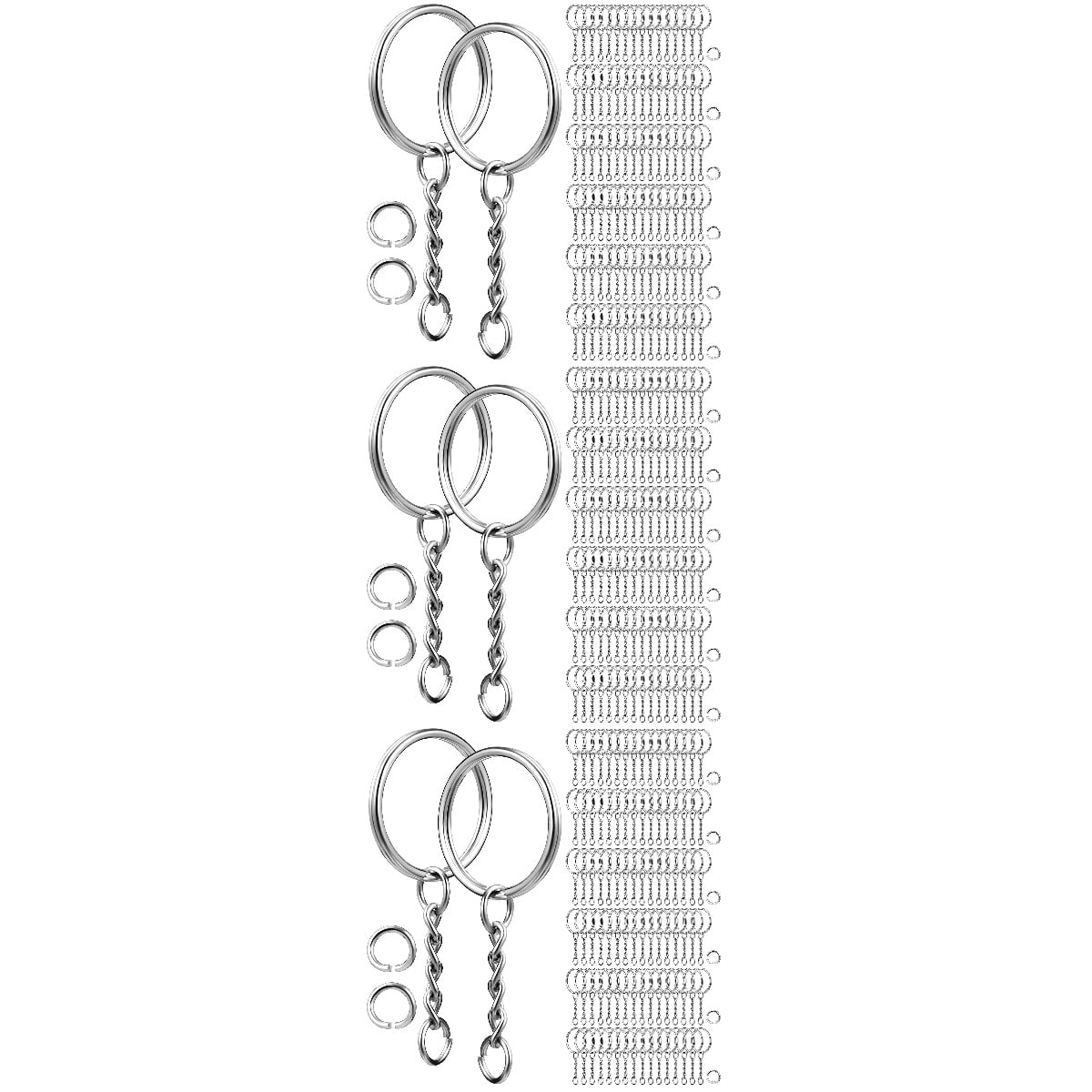 MLINS 360 Pcs  Keychain Making Accessories Key Rings Jump Rings with Chains for Organizing Keys and Making Crafts