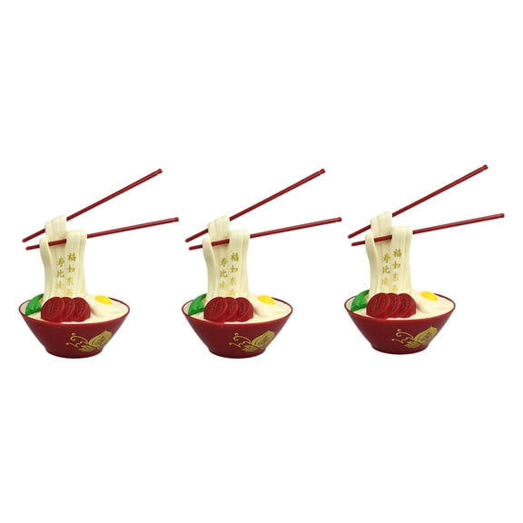 MLINS 3Pcs Longevity Noodles Model Decor Longevity Noodles Cake Decor Birthday Cake Adornment
