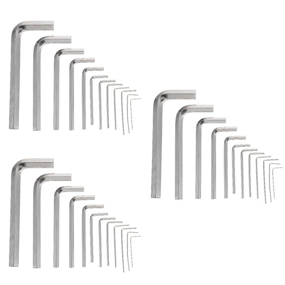 MLINS 3pcs 1 Bag 12pcs -L Key Wrenches Hexagonal Wrenches for Repairing (Silver)