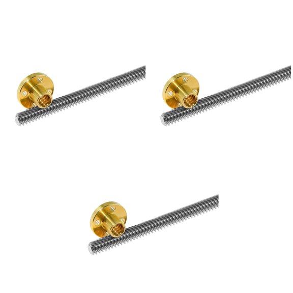 MLINS 3pcs 3D Printer Parts T8 Lead Screw 200mm with Nut for Stepper Motor Threaded Rod Stainless Lead