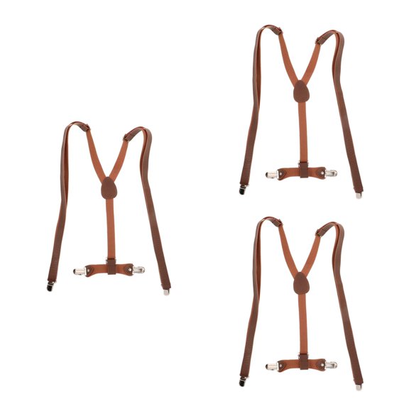 MLINS 3-Pack Adjustable Elastic Suspenders for Men and Women with Clips, Casual and Formal Pants Support Straps