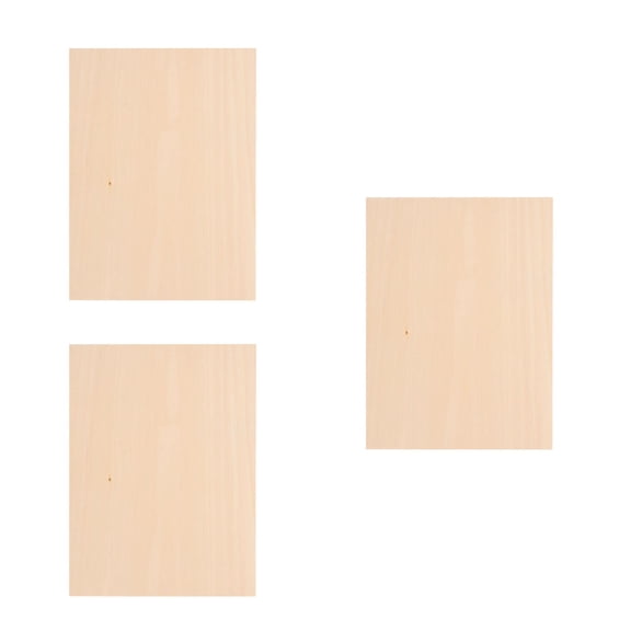 MLINS 3pcs Basswood Sheets for Crafts A4 Thin Board Unfinished Wood for Hobby Model DIY Projects