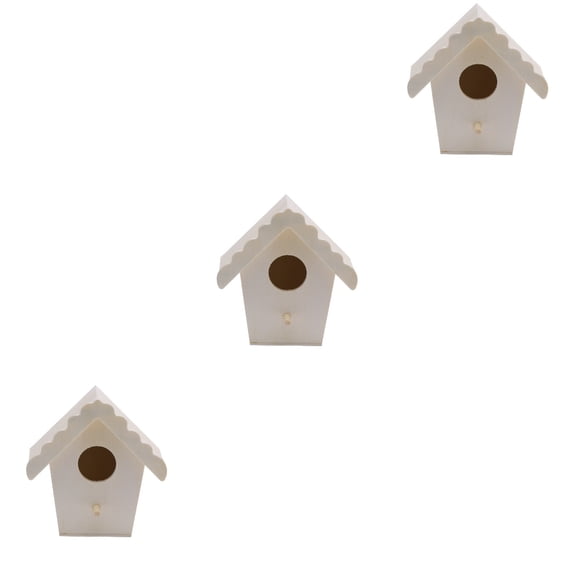 MLINS 3pcs Birdcage Solid Wooden Making Bird Cage Outdoor Decoration Ornamental Bird Nest Pet Bird Cage Breeding Hatching Box Base