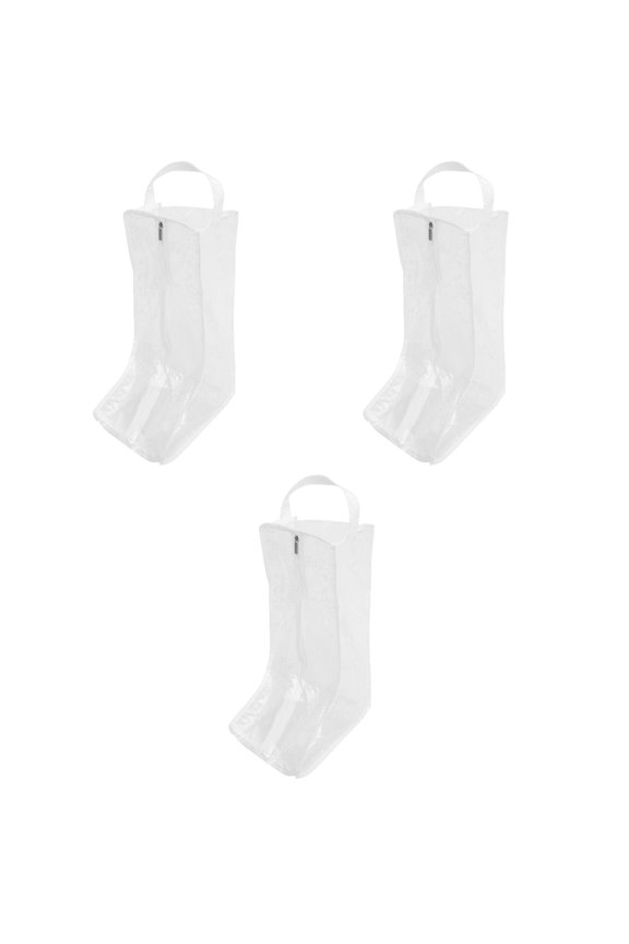 3-Pack Reusable Boots Organizer Bags with Zippered Closure, Shoe Storage Pouches for Boots and Footwear