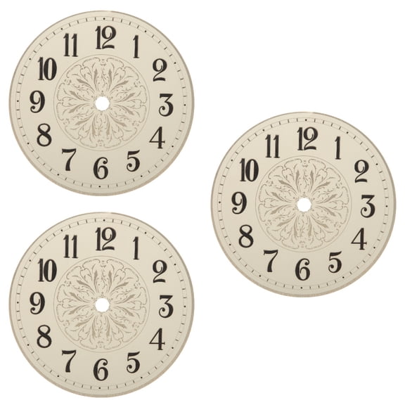 MLINS 3pcs DIY Clock Practical Dial Clock Dial Replacement Clock Dial Part Clock Accessory