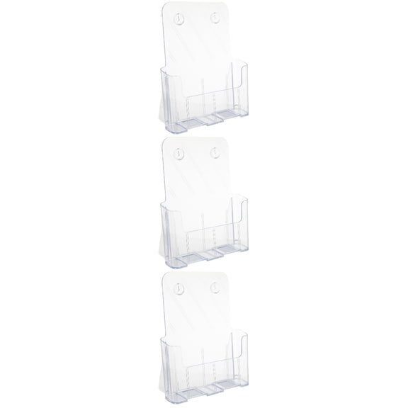 MLINS 3pcs Document Holder Transparent Brochure Booklet Holder Office File Display Box