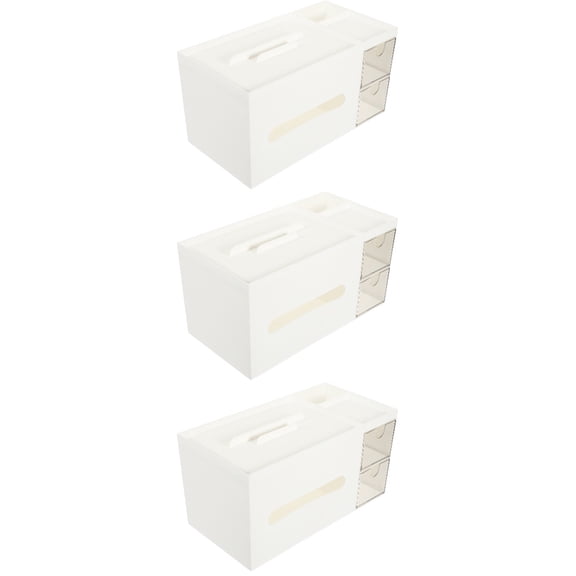 MLINS 3pcs Drawer Type Storage Organizer Storage Case Stationery Organizer Office Storage Case