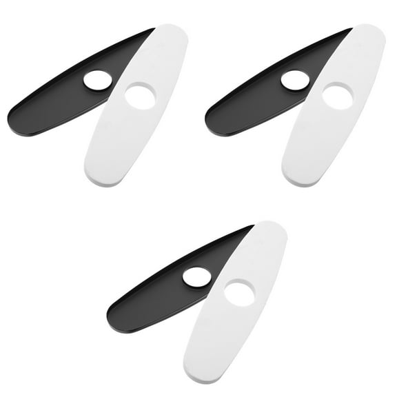 MLINS 3pcs Faucet Plate 10 Inch Deck Plate Kitchen Bathroom Stainless Steel Faucet Cover