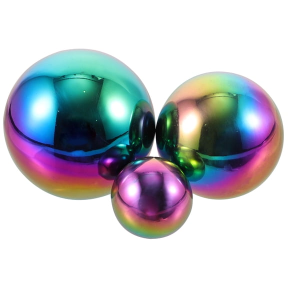 DINHEAROM Blue Stainless Steel Ball for Event Decor 60mm 3Pcs