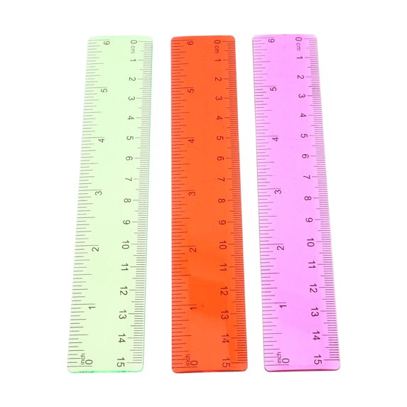 YUYUETIME Ruler Set Classroom Supplies Red 3pcs