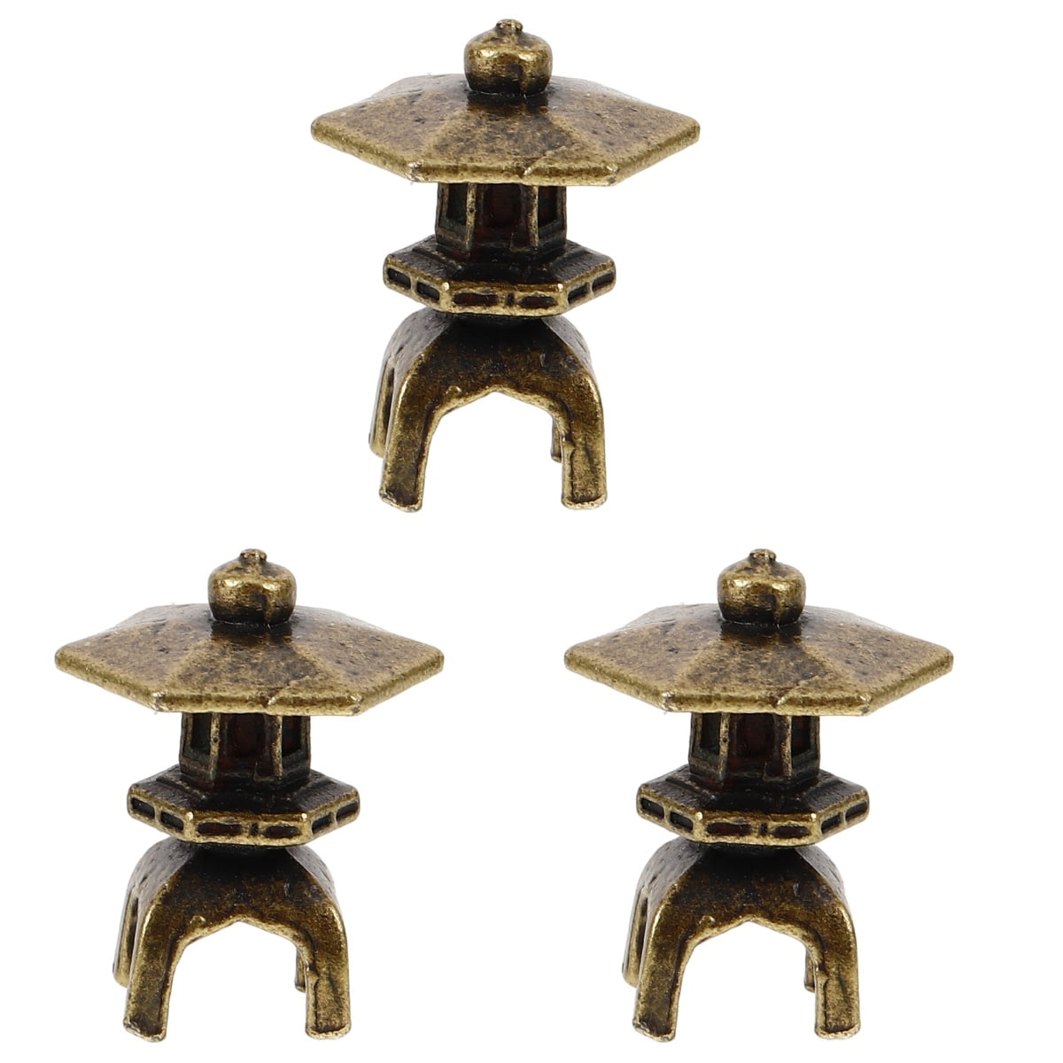 MLINS 3pcs Mini Statue Miniature Pavilion Micro Landscaping Pavilion ...